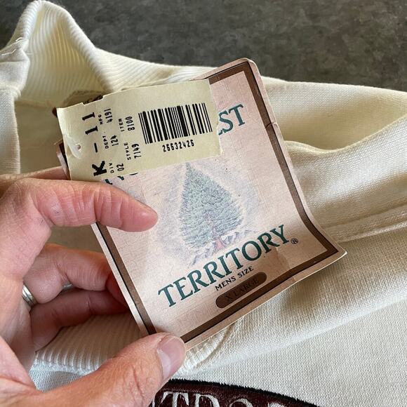 NWT Vintage The Great Outdoors Nature’s Way of Life Sweatshirt Mens XL 90s White - Picture 5 of 12